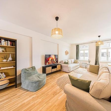 Stylisches Zentrales City-Apartment Mit 2 Balkonen Leipzig Exterior foto