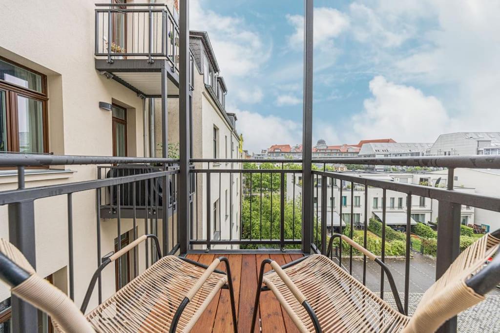 Stylisches Zentrales City-Apartment Mit 2 Balkonen Leipzig Exterior foto
