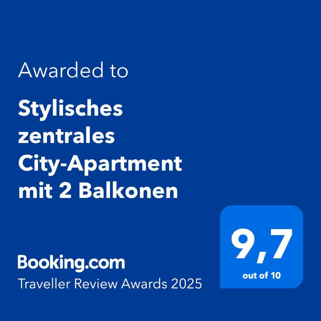 Stylisches Zentrales City-Apartment Mit 2 Balkonen Leipzig Exterior foto